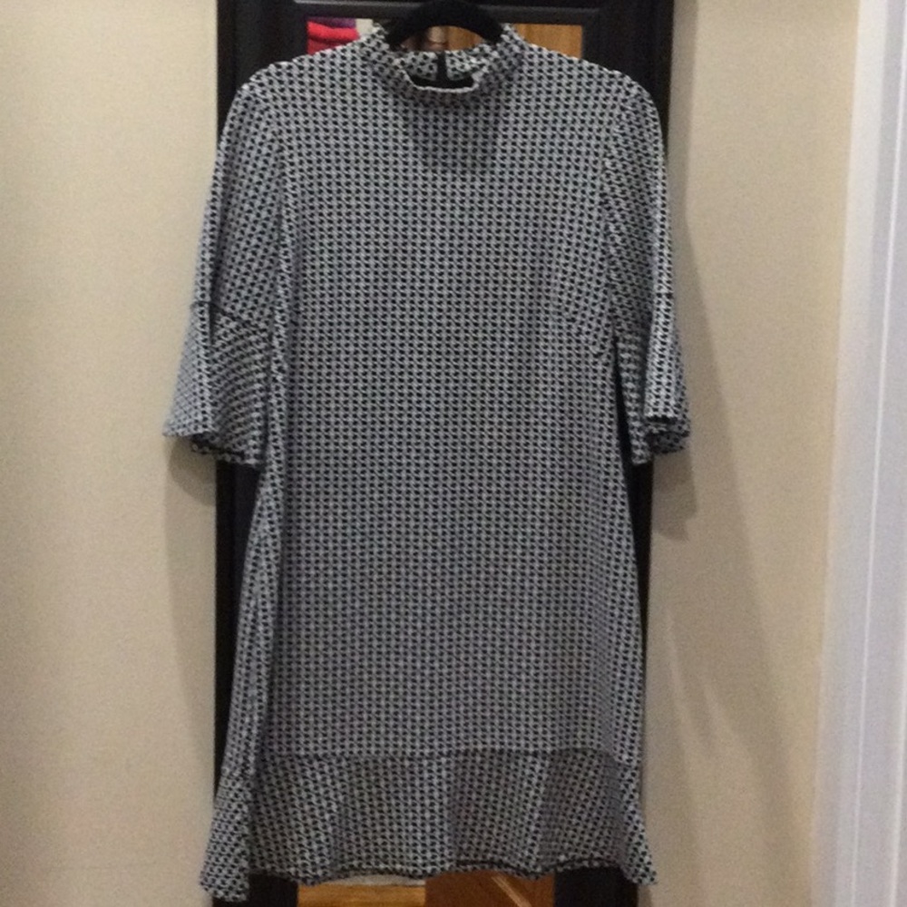 Black and White Patterned Dress
